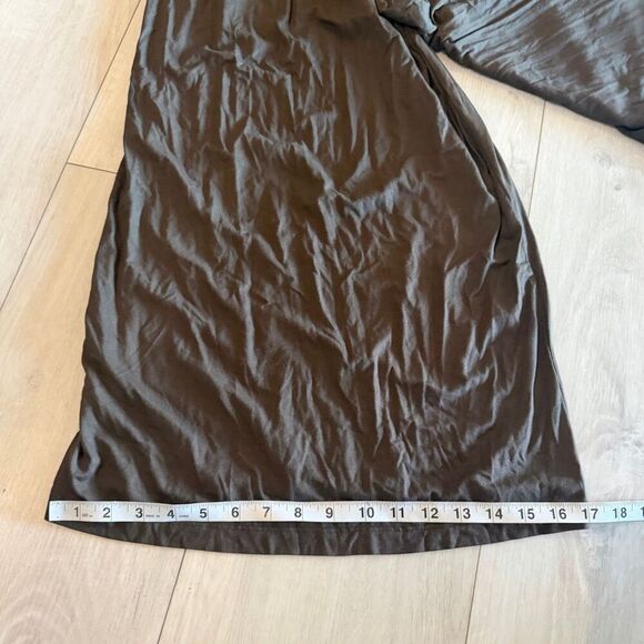 Free people beach brown ruched wide-leg jumpsuit size M - Picture 9 of 12